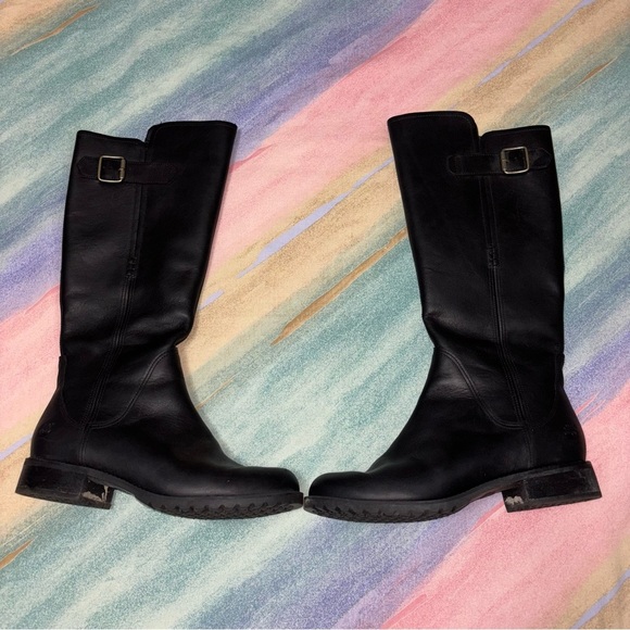 Timberland Black Leather Riding Boots - Picture 4 of 9